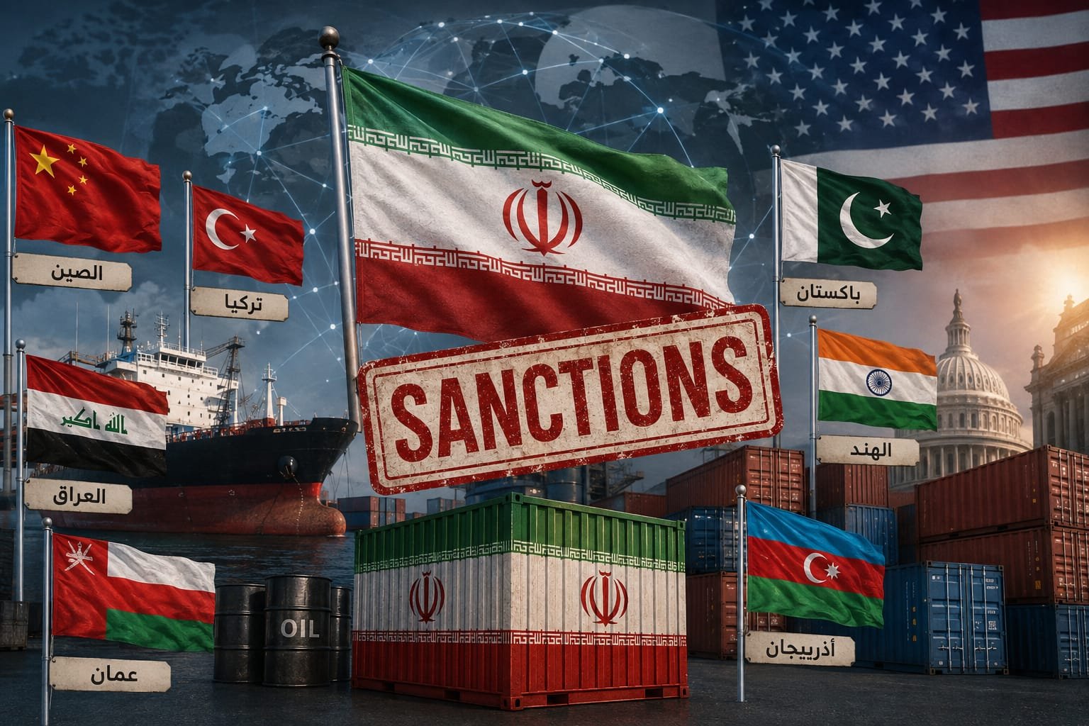 الولايات المتحدة تستهدف شبكة التجارة الإيرانية بحملة عقوبات غير مسبوقة