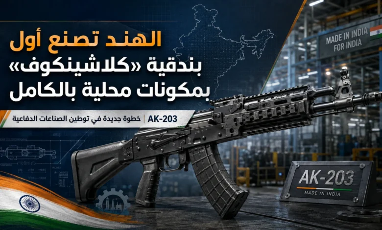الهند تقلص الاعتماد على الواردات بإنتاج بندقية AK-203 محلياً