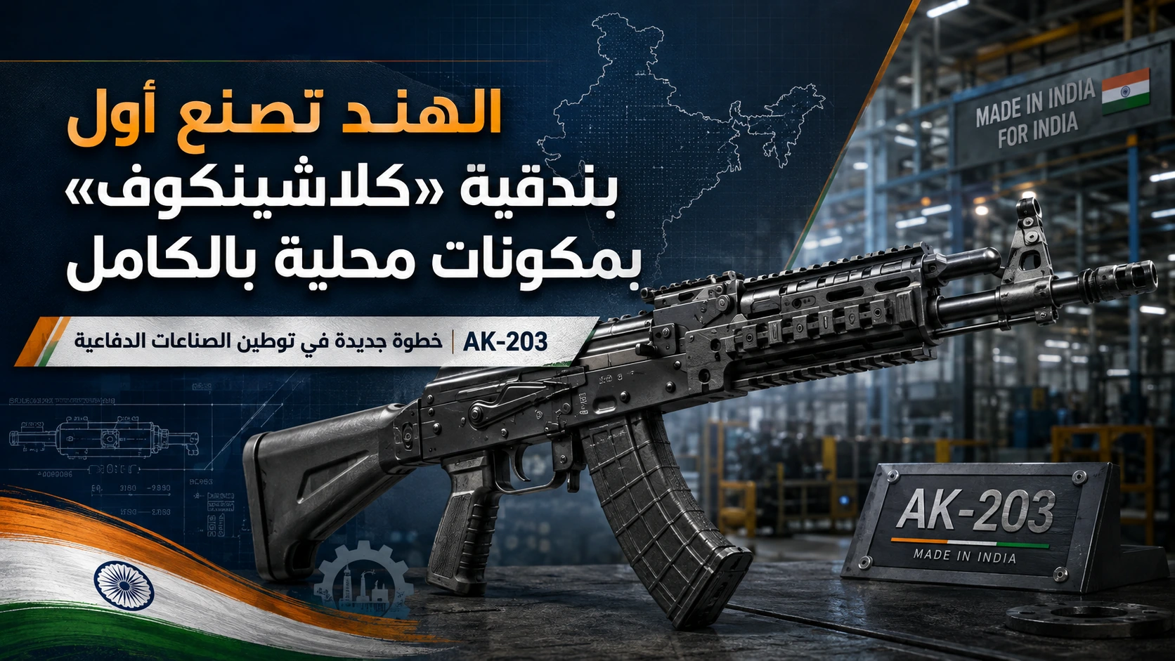 صورة مميزة: الهند تقلص الاعتماد على الواردات بإنتاج بندقية AK-203 محلياً
