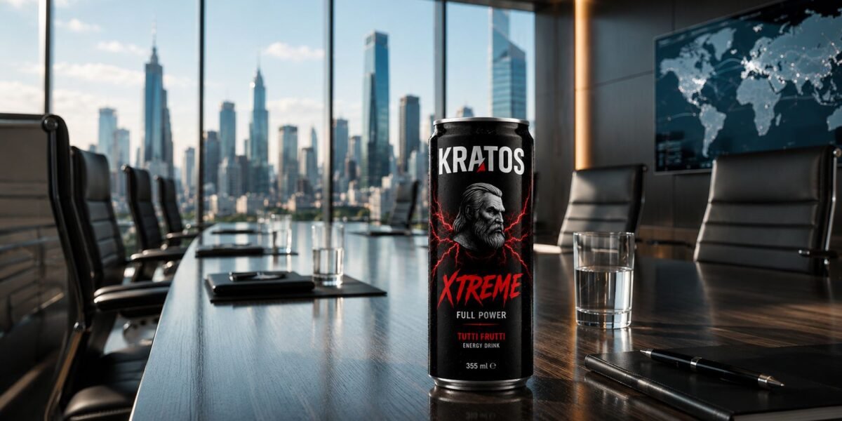 كريتوس آند كو (KRATOS & Co.) تُسدل الستار عن كريتوس إكستريم (KRATOS XTREME) مشروب الطاقة الذي يُعيد رسم حدود الأداء على الخريطة الع