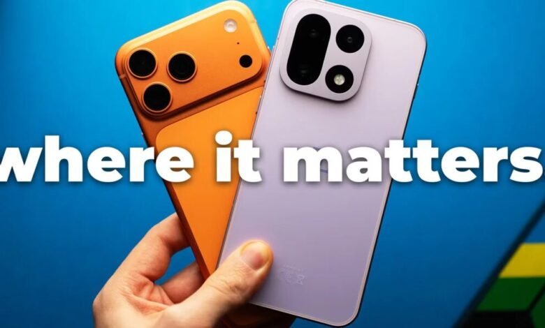 يُظهر OnePlus 15 Vs iPhone 17 Pro Max الفرق الحقيقي. ()